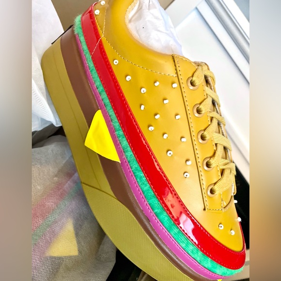 RARE Extra Cheese Please Burger Sneakers - Picture 7 of 11